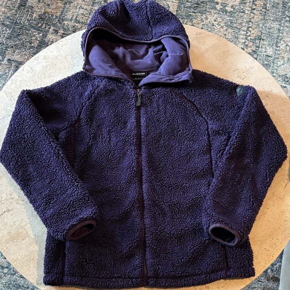 Burton Jackets & Blazers - Burton Small women’s Purple Fleece/teddy/sherpa Zip-Up Jacket
